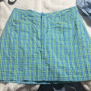 Plaid Green and Blue Women's Skort